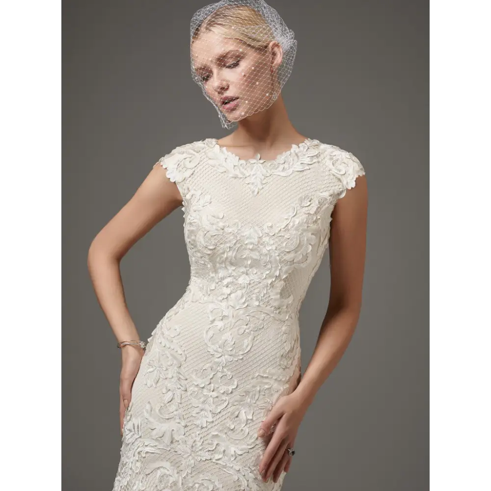 Sottero and Midgley Suzanne Rose Wedding Dress - Sample Sale | Elegant Lace Bridal Gown for Church, Beach & Outdoor Ceremonies