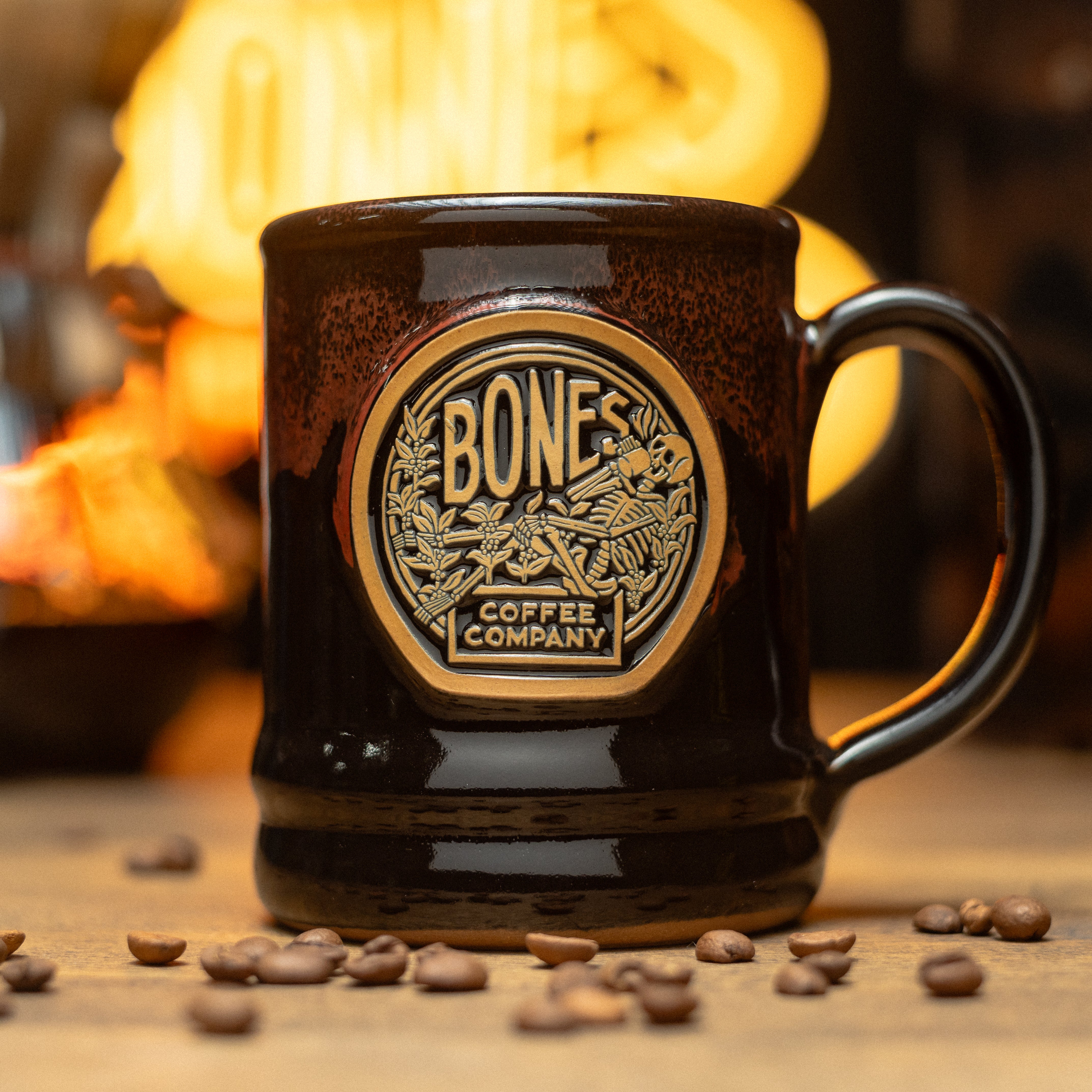 Handcrafted Classic Logo Ceramic Mug - Perfect for Coffee, Tea & Hot Drinks at Home or Office