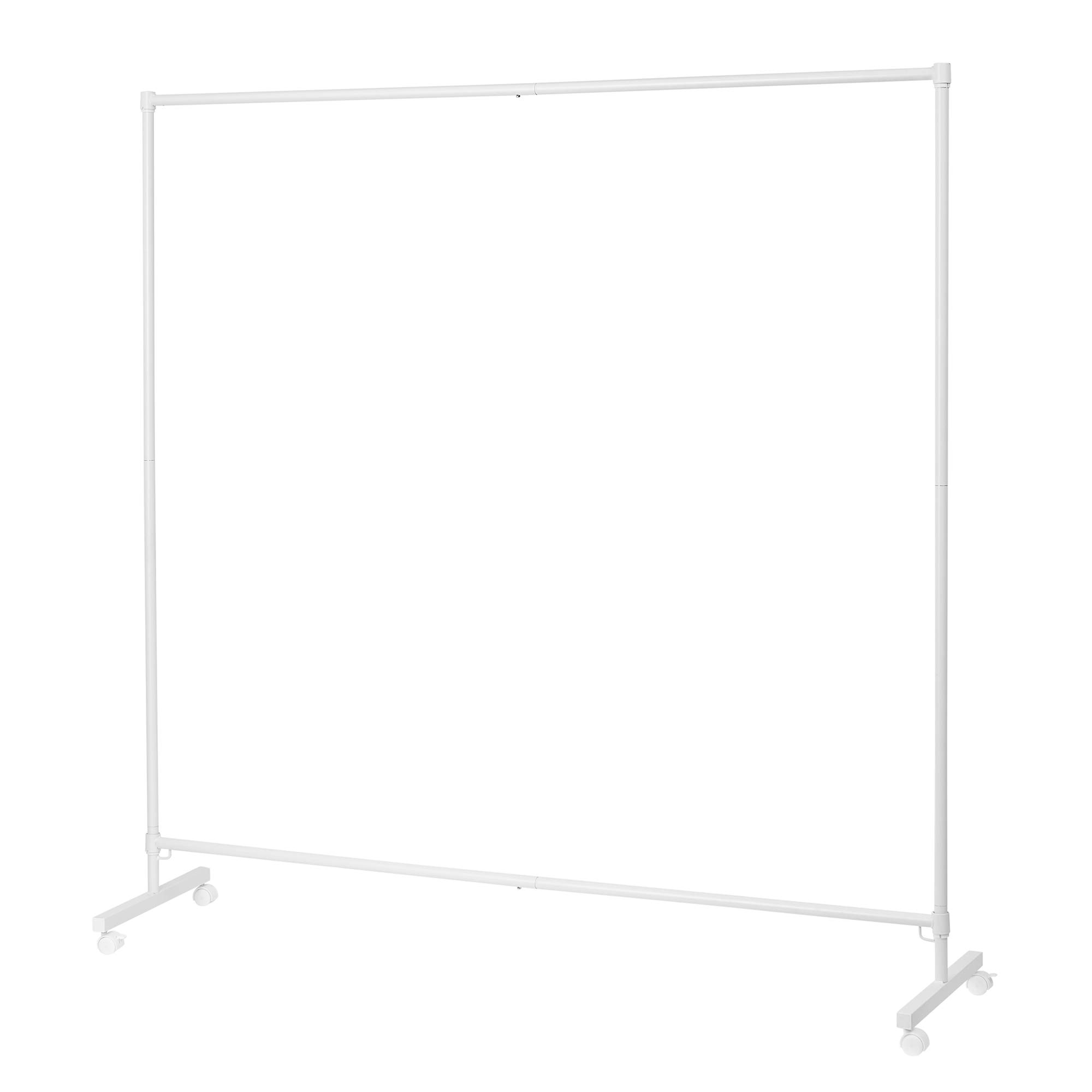 Don't Look at Me - White Frame Privacy Room Divider Screen for Home Office, Bedroom & Dorm - Portable Partition for Workspace & Personal Space
