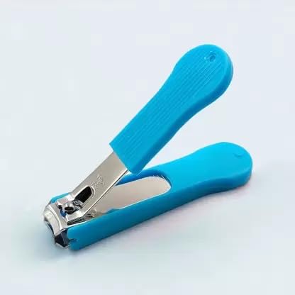 Premium Stainless Steel Nail Clippers for Men & Women - Sharp Toenail & Fingernail Clippers with Ergonomic Plastic Grip (Multicolor, Pack of 1) - Perfect for Travel, Home & Salon Use