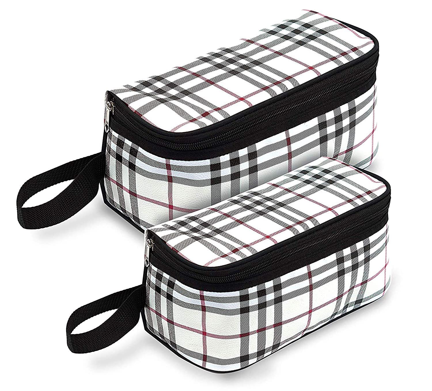 Stylish Set of 2 Waterproof Cosmetic Pouches - Travel Toiletry Bag & Makeup Organizer for Women | Perfect for Vacation, Gym, and Daily Essentials Storage