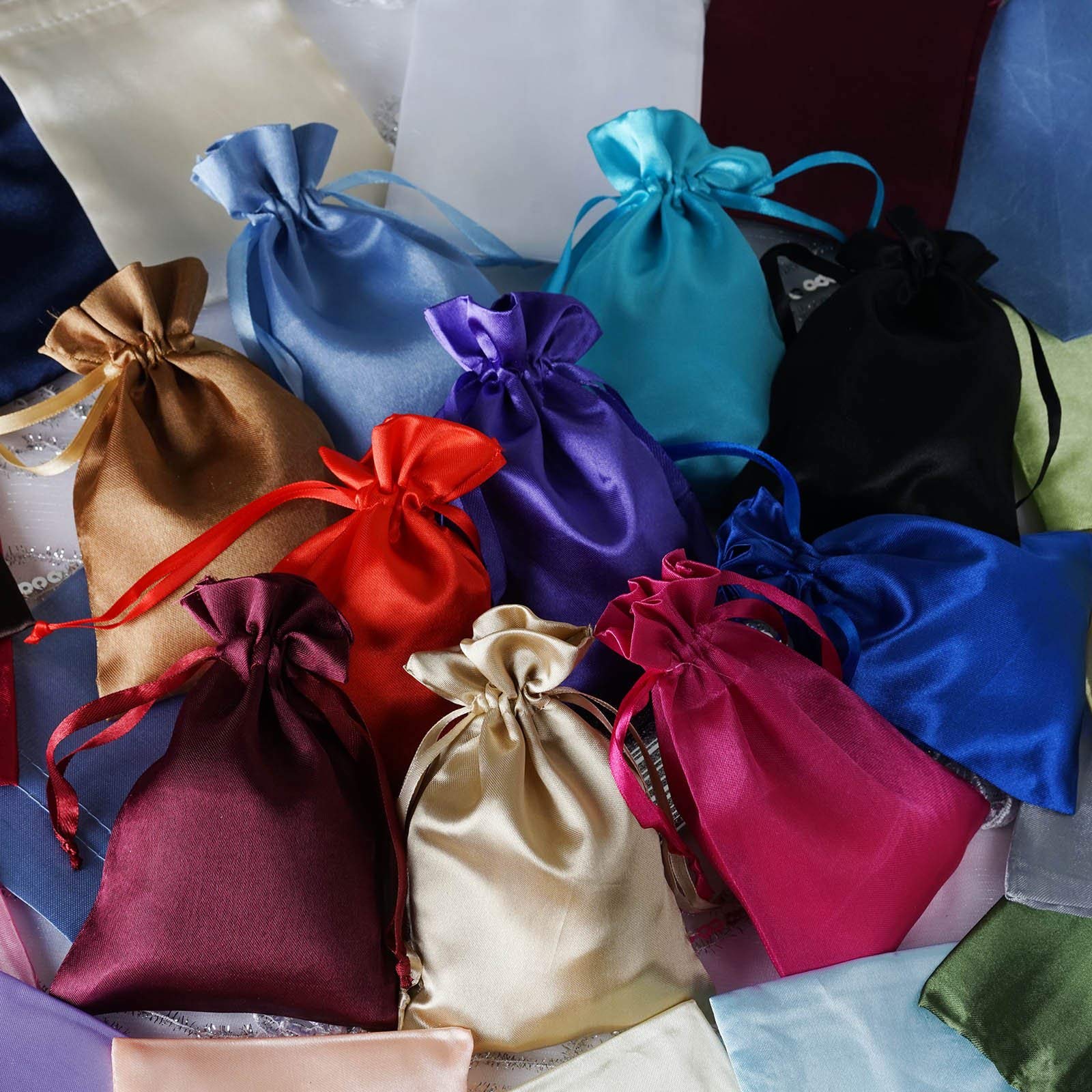 60 Pcs 4x6 Inch Blush Satin Drawstring Bags - Wedding Favors, Party Gifts, Jewelry Pouches, Candy Bags - Perfect for Bridal Showers, Baby Showers & Birthday Party Favors