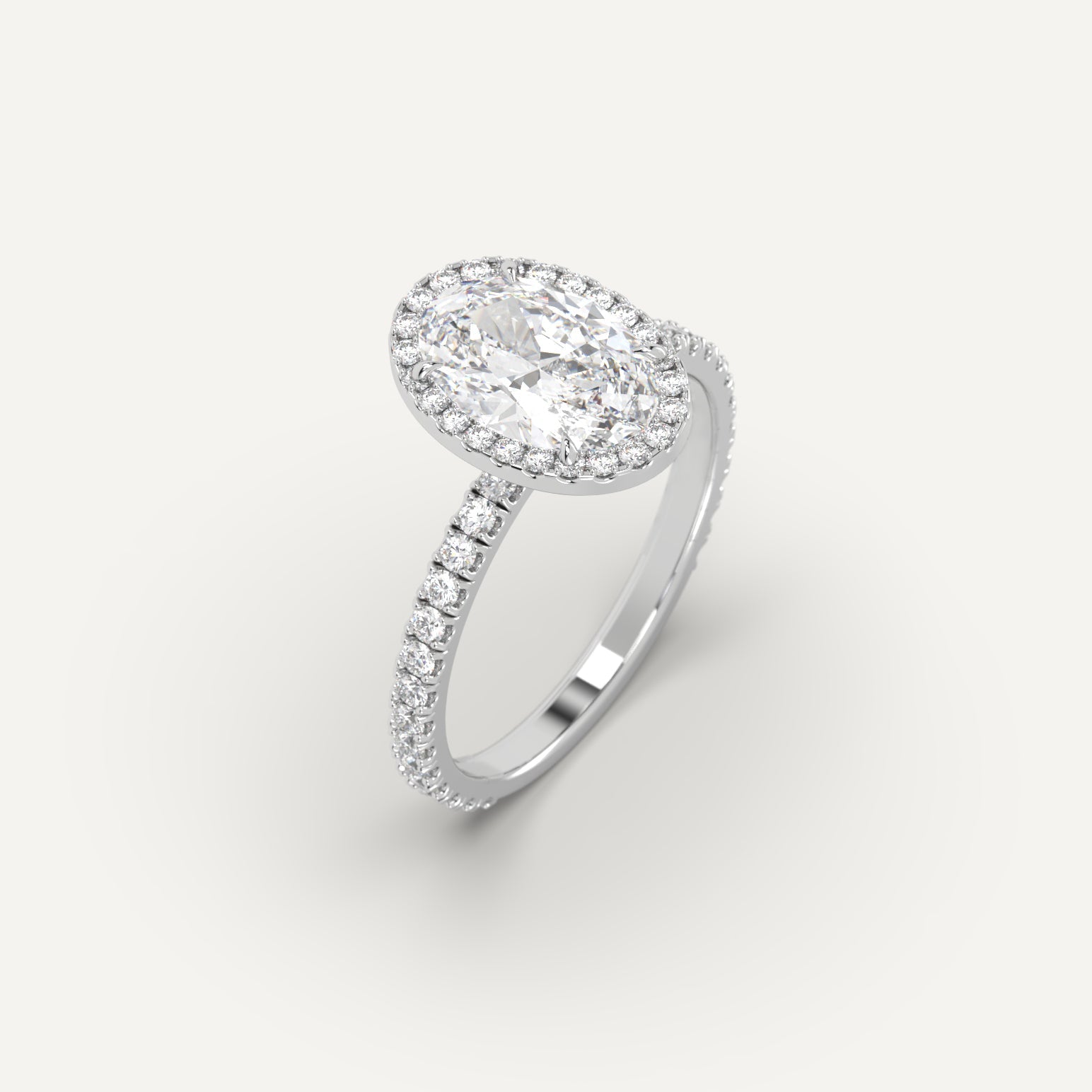 2 Carat Oval Cut Diamond Ring for Women - 14K White Gold Engagement Wedding Band - Perfect for Proposals, Anniversaries & Special Occasions