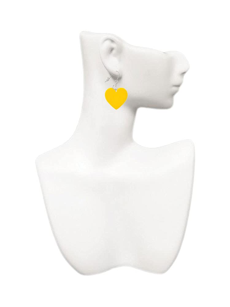 Delight Acrylic Heart French Earrings for Women - Party & Gift