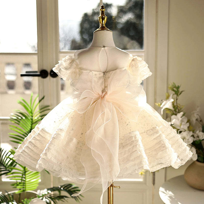 Girl's Floral Birthday Dress - Elegant Flower Girl & Wedding Princess Gown for Special Occasions | Perfect for Parties, Ceremonies & Photo Shoots