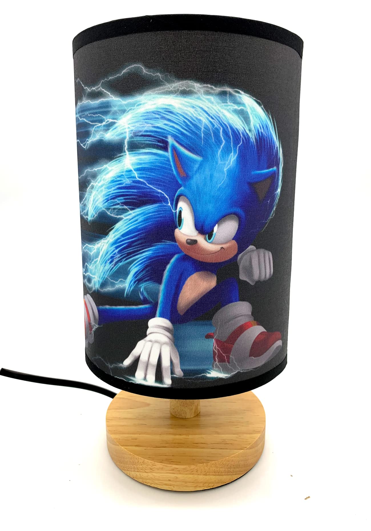 Super Sonic Bedside Night Light - Wood Base LED Table Lamp for Bedroom, Nursery, or Office - Perfect Room Decor & Thoughtful Gift Idea for Holidays & Birthdays