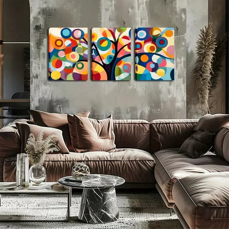 3-Piece Abstract Tree Wall Art Set - Framed Canvas Prints 40x60cm - High Quality Australian Made Wall Decor - Ready to Hang - Perfect for Living Room, Bedroom & Office Decor