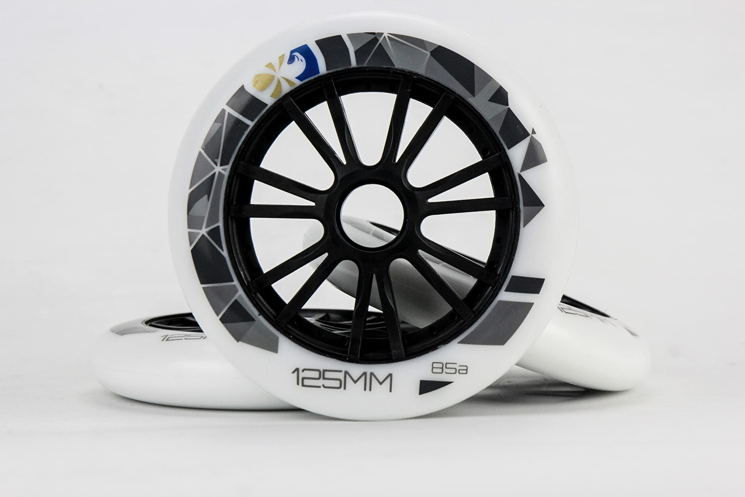 High-Speed Skate Wheels 110mm & 125mm - Pack of 6 for Roller Derby, Speed Skating & Outdoor Rink Performance
