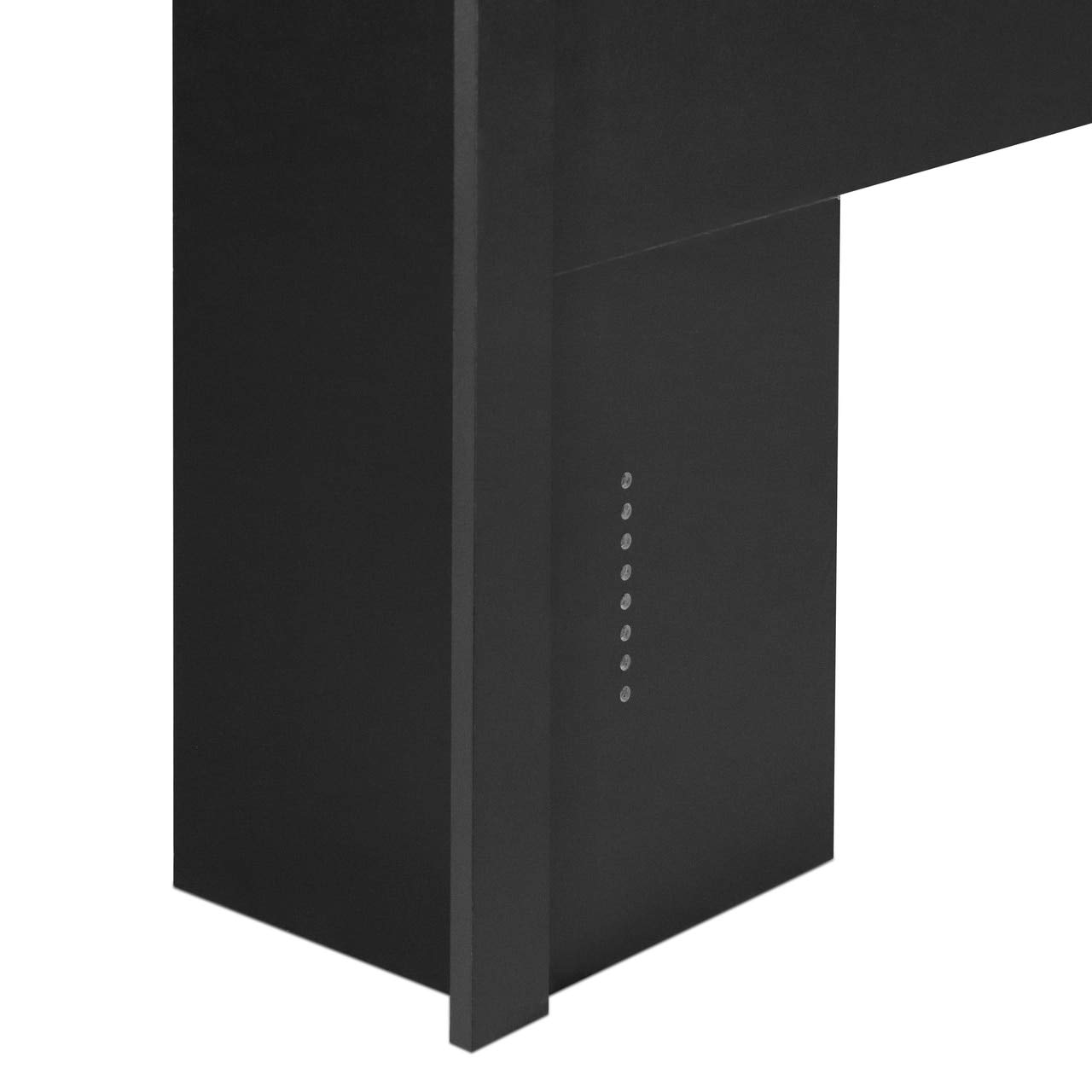 CAPHAUS Wood Bookcase Headboard with Storage - Queen Size, Solid Black - Space-Saving Bedroom Organizer for Books, Decor & Essentials - Perfect for Small Spaces & Modern Bedrooms