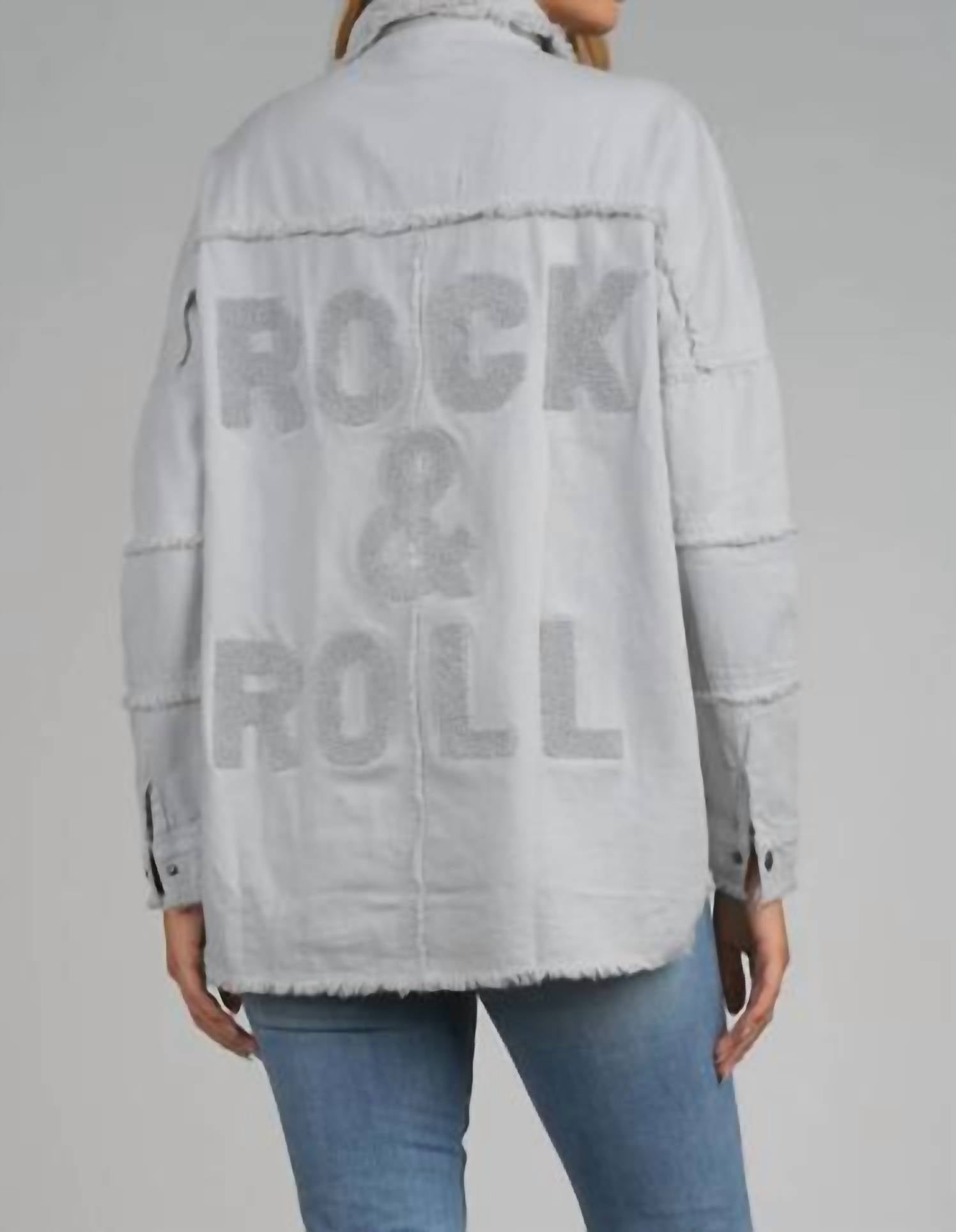 Devon Rock & Roll Jacket for Men & Women - Pale Grey Vintage Style Leather Jacket - Perfect for Concerts, Motorcycle Rides & Night Out