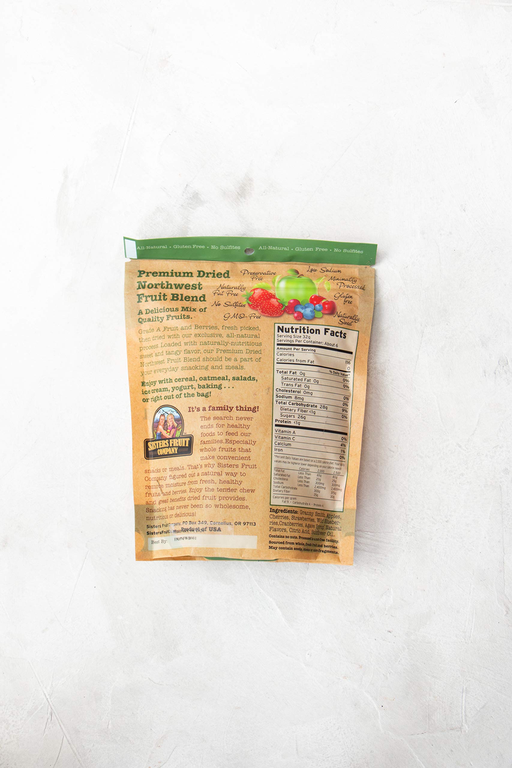 Premium Dried Northwest Fruit Mix - Apples, Cherries, Strawberries, Wild Blueberries & Cranberries | Sisters Fruit Company | 3-Pack (7 Oz Each) | Healthy Snacks for Hiking, School Lunch & Office Break