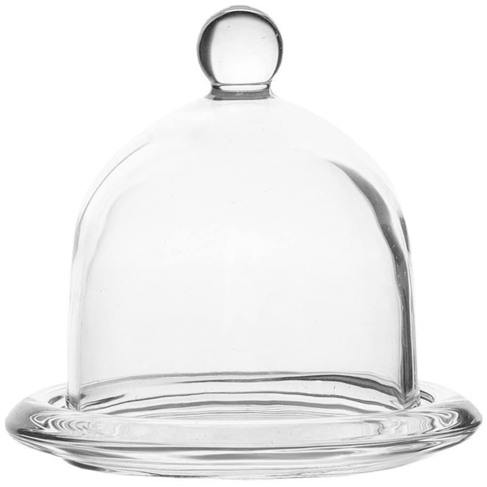 Cabilock 12-Inch Glass Cake Dome with Stand - Dessert Display Cover for Cakes, Cheesecakes, Pastries & Food Storage - Elegant Serving Tray for Parties, Bakeries & Kitchen Countertop Decor