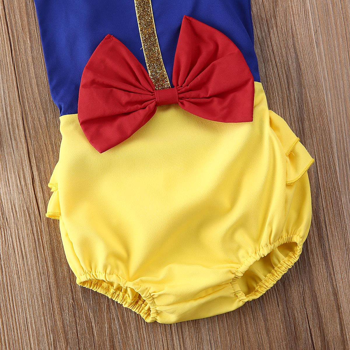 Baby Girl Princess Costume Set - Elegant Ruffle Romper with Bowknot, Headband, Tank Top & Shorts | Perfect for Birthday Parties, Halloween & Photo Shoots
