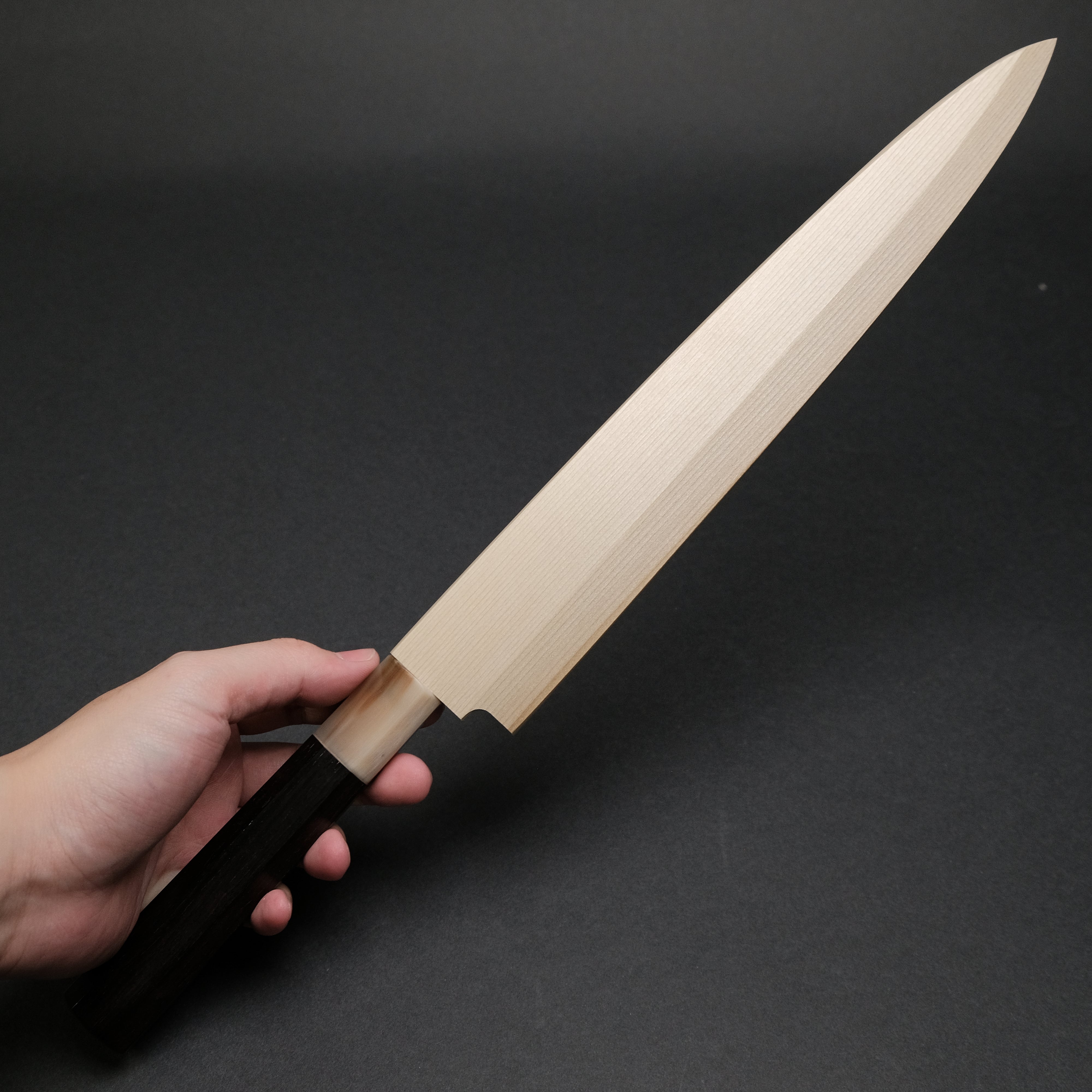Premium Hitohira Tanaka Mosuke Blue #1 Yanagiba 270mm Japanese Sushi Knife with Ebony Wood Handle & Saya - Perfect for Sushi Chefs, Professional Kitchen Use, and Japanese Cuisine Preparation