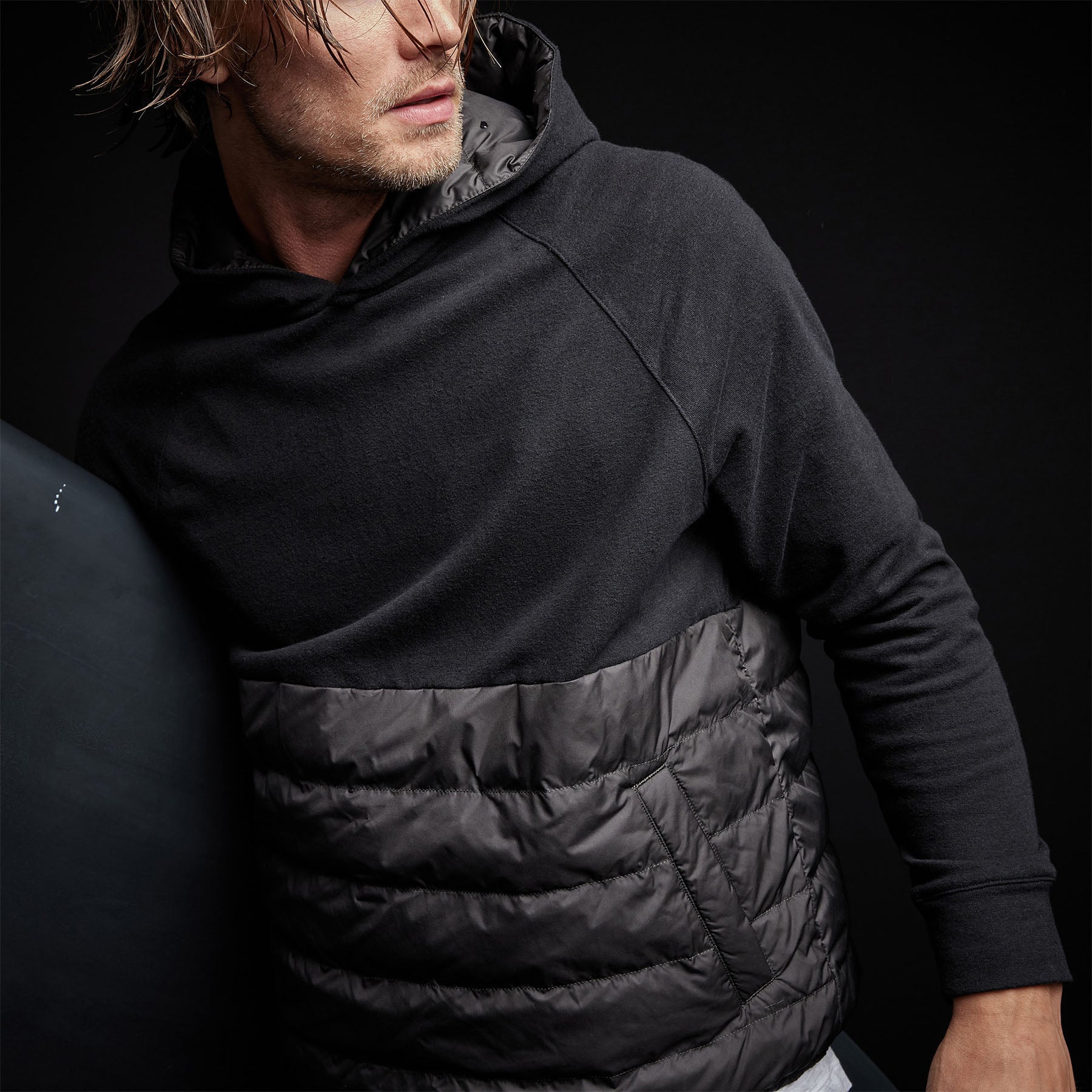 Men's Black Pullover Hooded Jacket - Lightweight & Comfortable for Outdoor Activities & Casual Wear