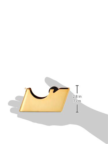 Premium M800 Tape Dispenser with 23K Gold Trim - Heavy Duty Desktop Tape Holder for Office, Packaging & Crafting - Black & Gold Office Supplies for Professionals