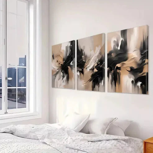3-Piece Abstract Canvas Wall Art Set - 60x90cm Framed Prints | High-Quality Australian Made Ready-to-Hang Wall Decor for Living Room, Bedroom & Office