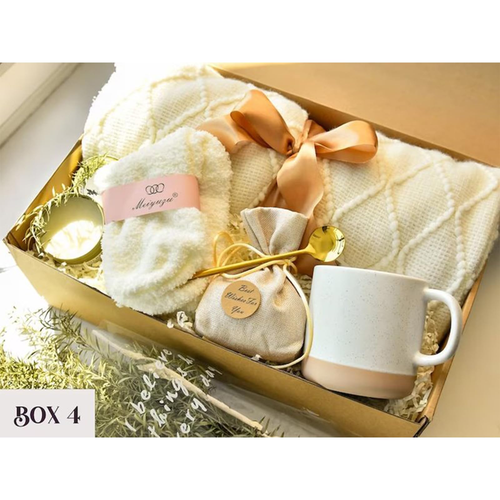 Healing Gift Box for Women - Cozy Blanket, Self Care Essentials & Thank You Gift Set for Mentor, Teacher, Coworker | Perfect for Relaxation, Spa Nights & Thoughtful Gifting