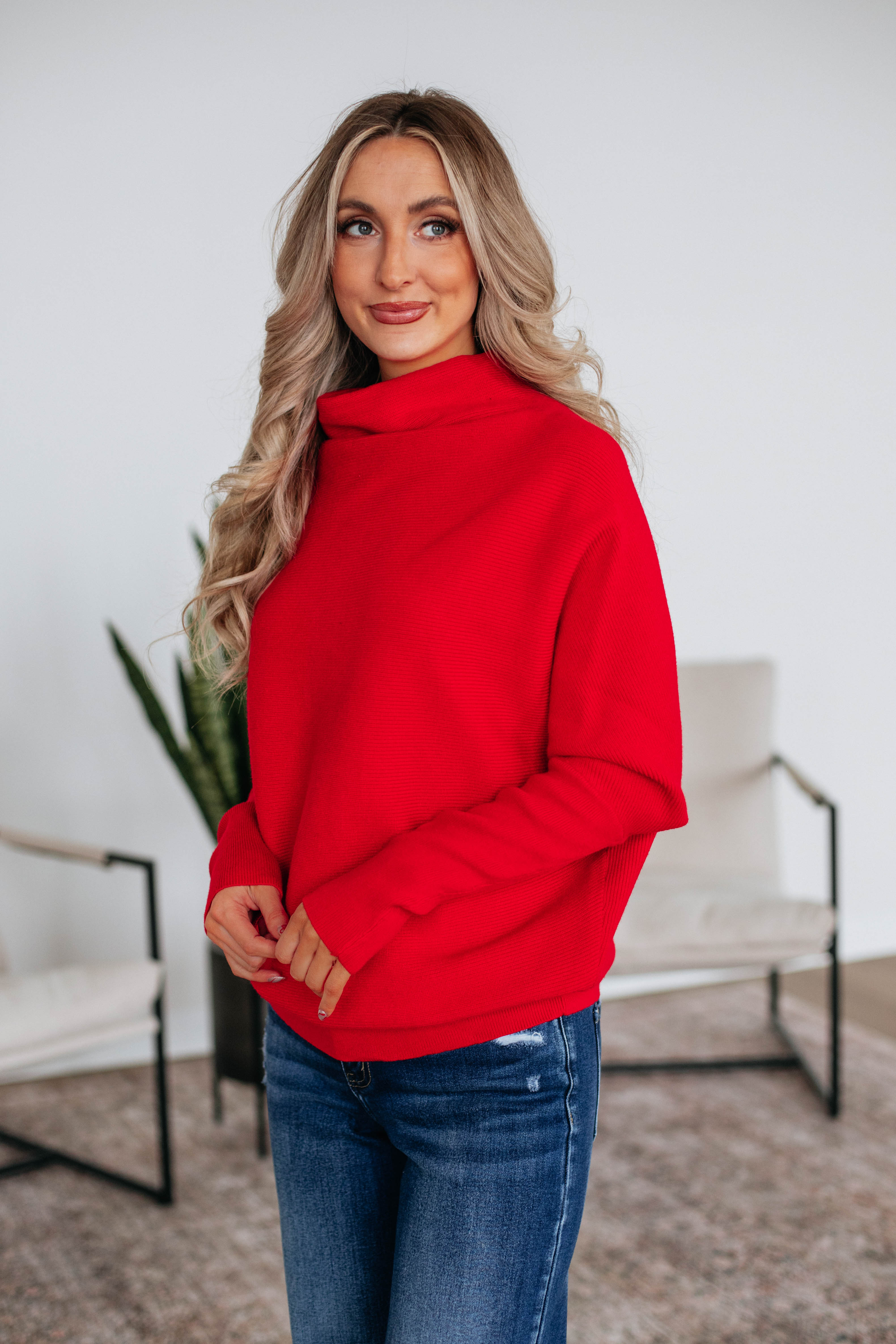 Gretchen Dolman Women's Ruby Knit Sweater - Soft & Stylish Pullover for Fall & Winter Fashion | Perfect for Casual Outings & Cozy Evenings