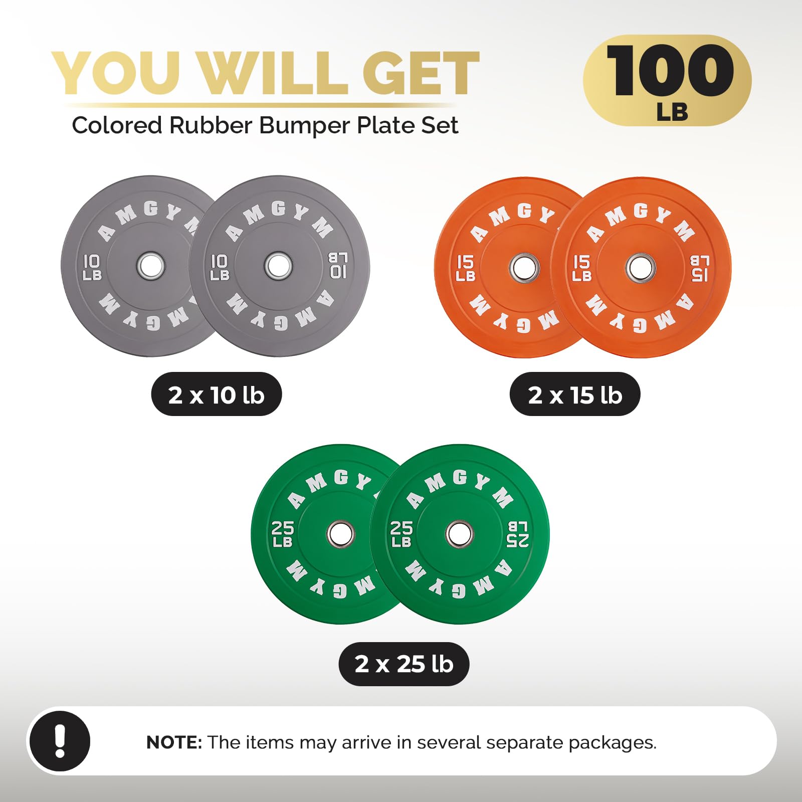 Olympic Rubber Bumper Plates Set - 2 Inch Steel Insert Weight Plates for CrossFit, Powerlifting & Strength Training - Durable Colored Bumper Weights for Home & Commercial Gym Use (Single/Pair Options)