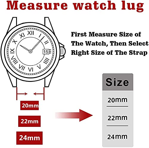 Premium Silicone Watch Bands 20mm 22mm 24mm - Quick Release Rubber Replacement Straps for Apple Watch, Samsung, Fitbit & More - Comfortable Durable Unisex Watch Accessories for Sports, Work & Everyday Wear