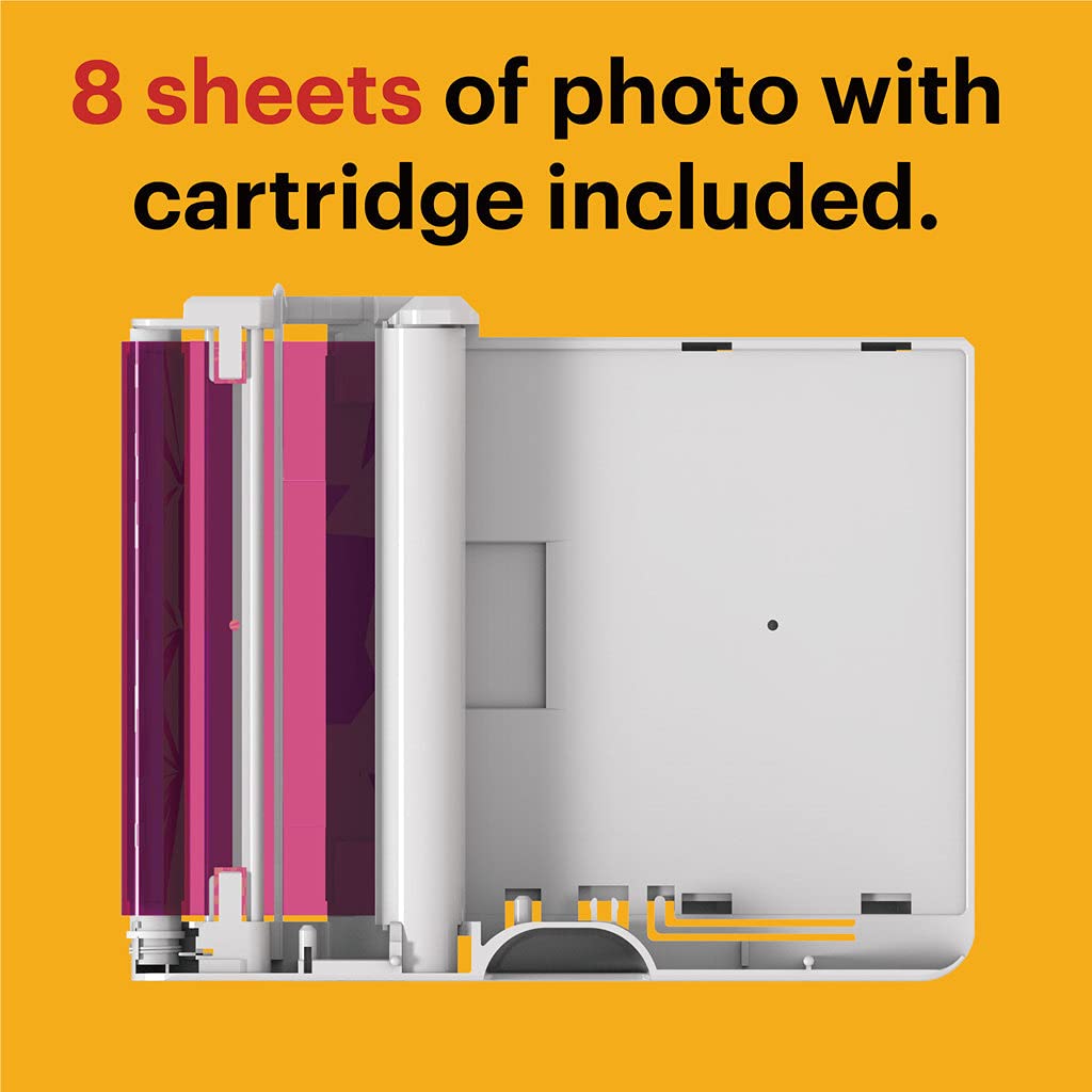 Kodak Mini Shot Combo 3 - C300W White Instant Camera with ZINK Photo Printing | Perfect for Travel, Parties & DIY Scrapbooking