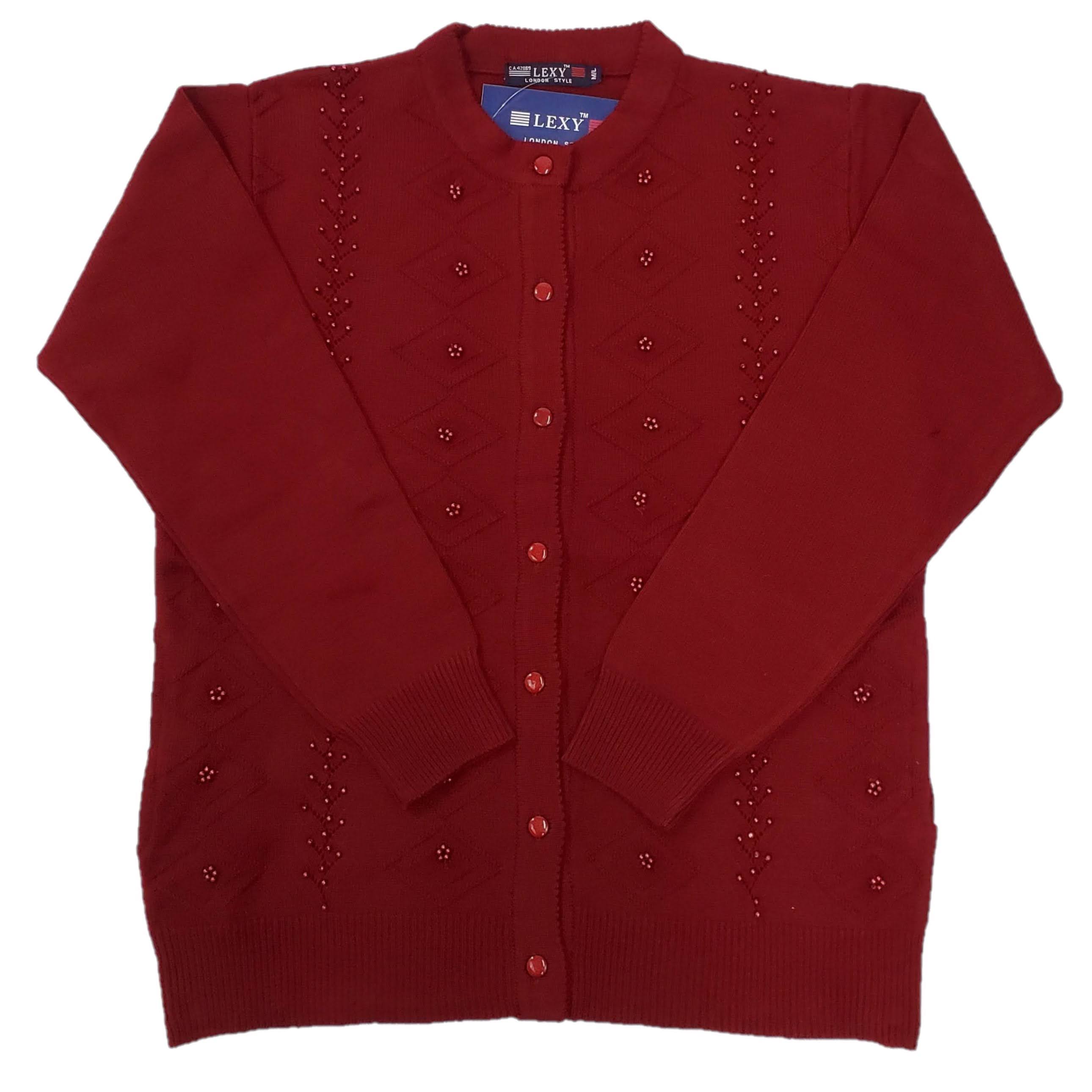 Women's Beaded Cardigan Sweater - Elegant Knit Open Front Cover-Up for Casual Outings, Office Wear & Evening Events