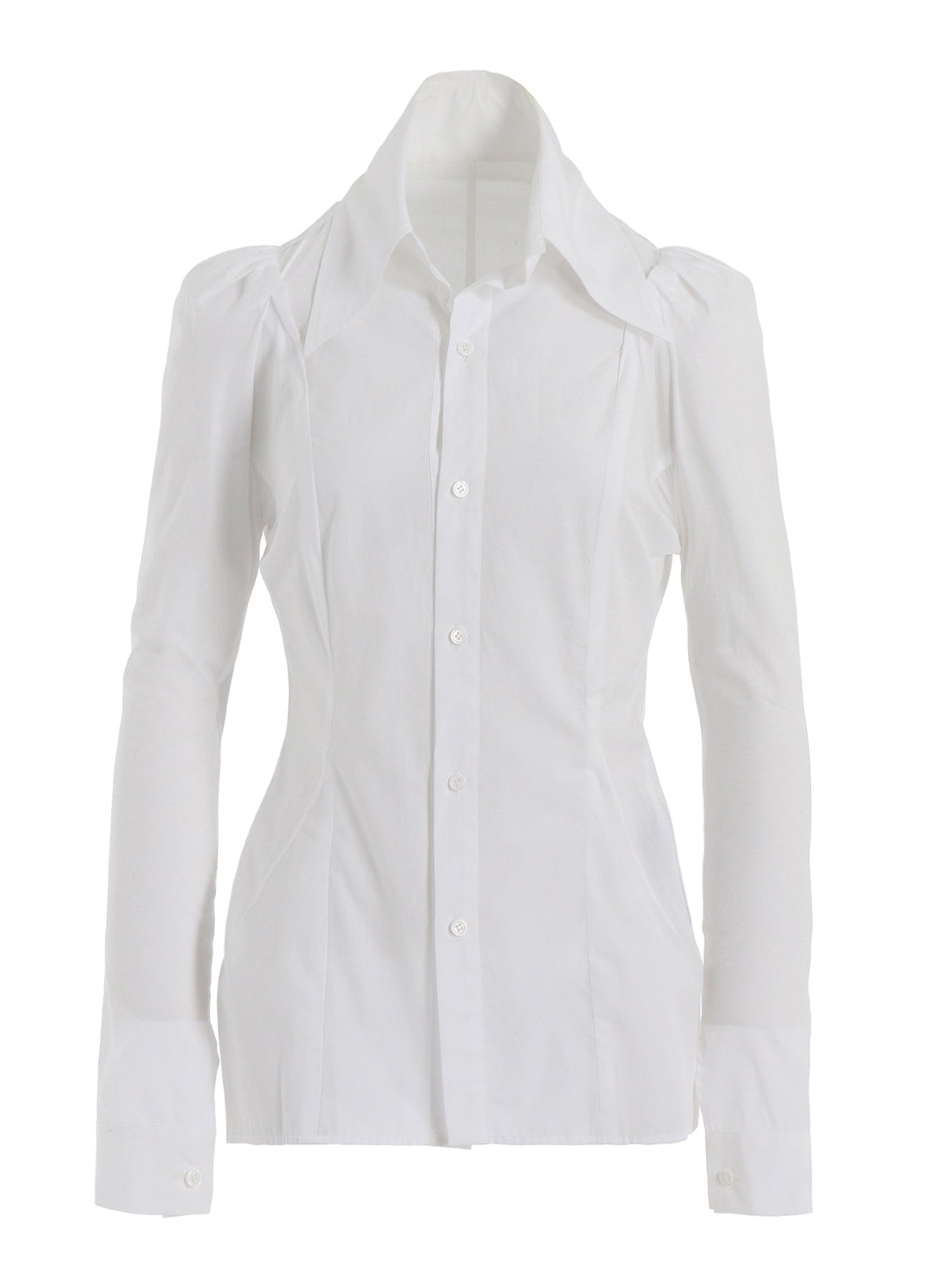 COTTON BROAD PUFF SLEEVE SLIM FIT BLOUSE for Women - Elegant Office Wear & Casual Outfit