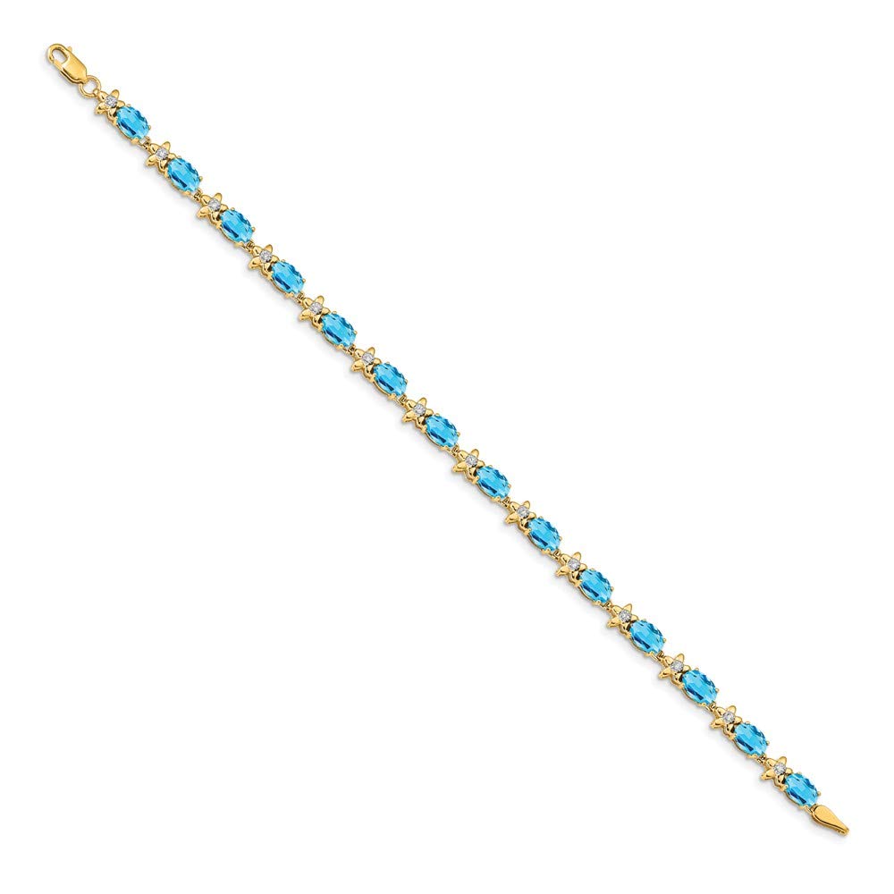 14K Yellow Gold Floral Diamond Amethyst Bracelet for Women - Elegant Purple Gemstone Jewelry Gift for Birthday, Anniversary & Special Occasions