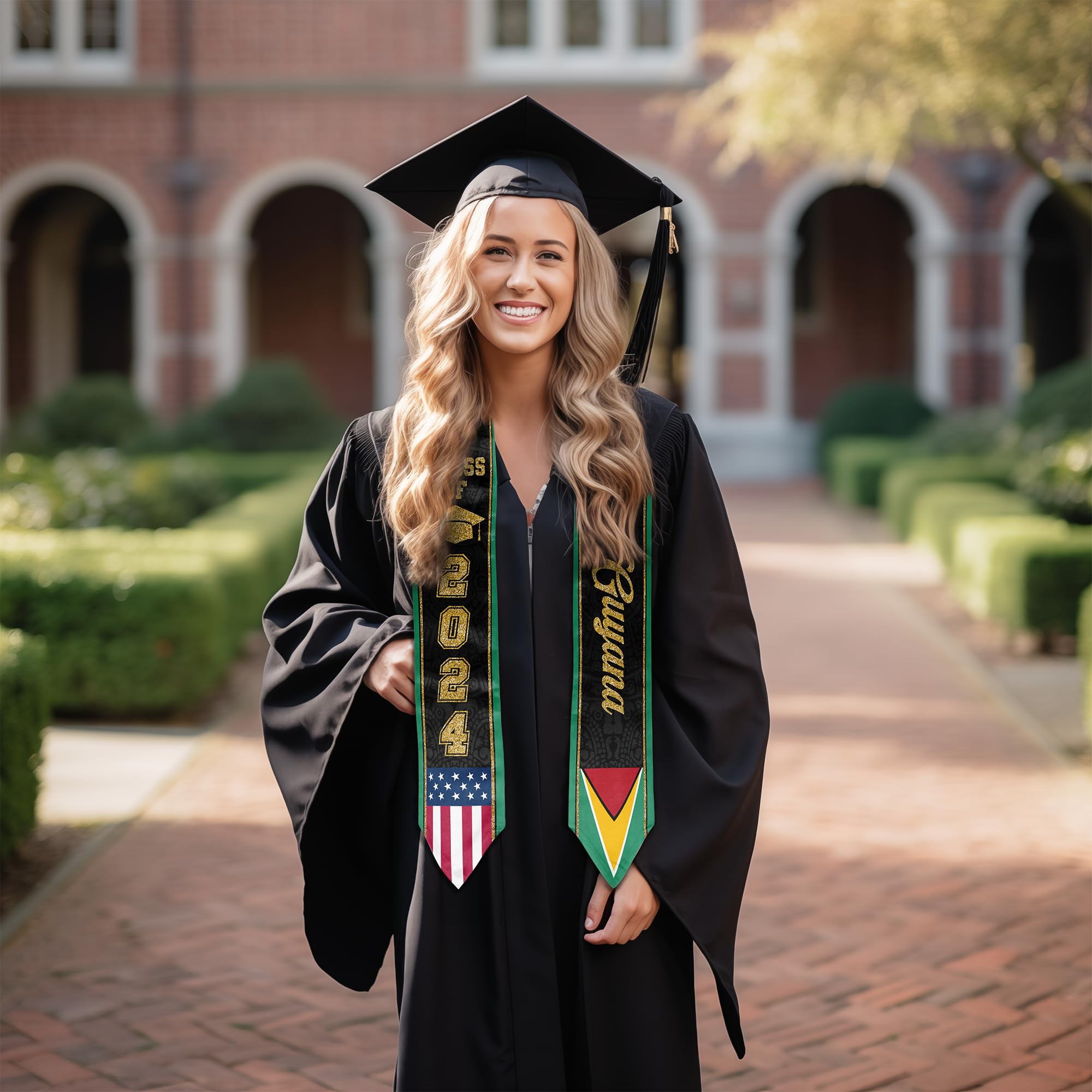 2024 Graduation Stole - Unisex Adult Sash for Class of 2024 | Perfect for High School & College Graduation Ceremonies, Commencement Photos & Academic Celebrations
