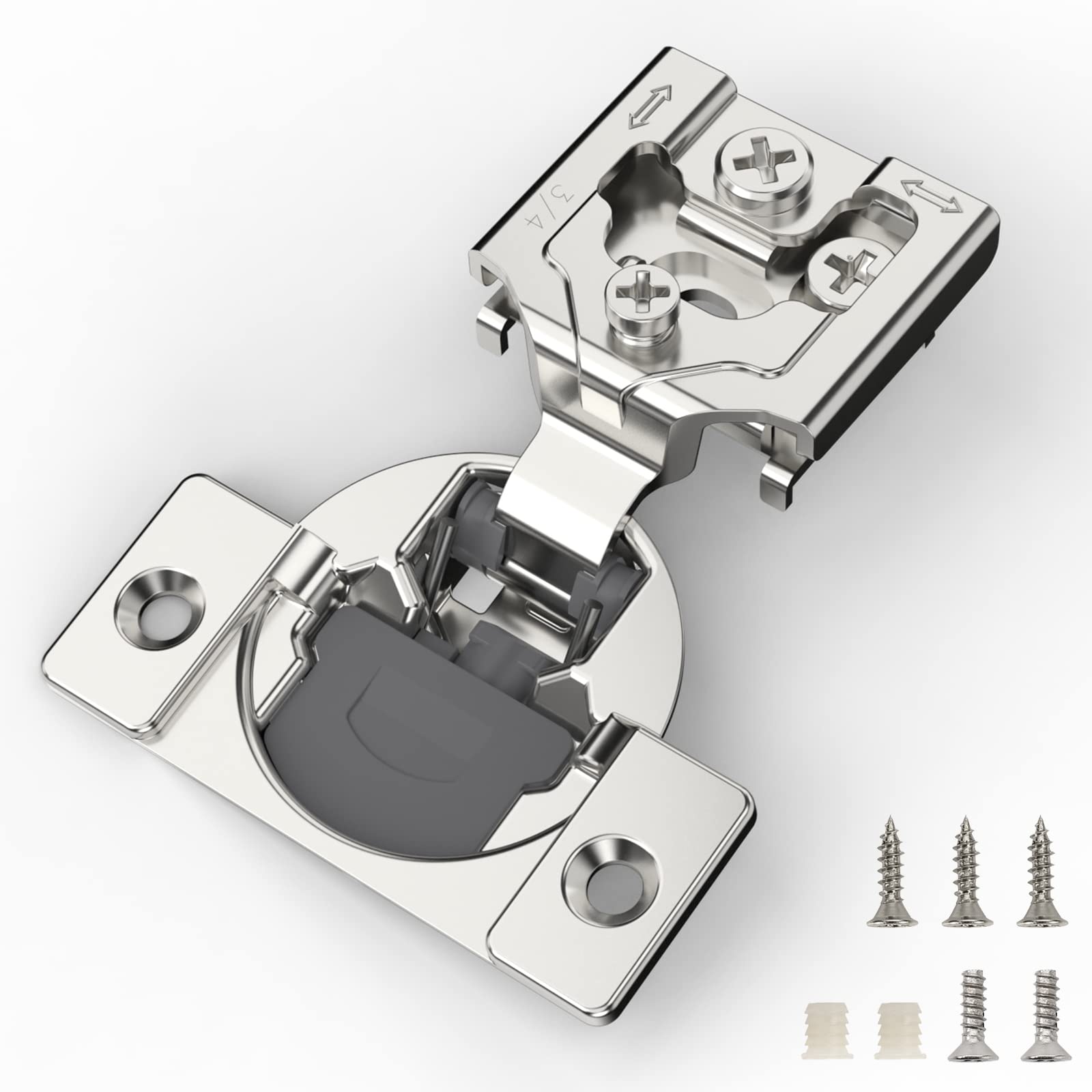 Furniware 2-Pack Soft Close Cabinet Hinges, 3/4