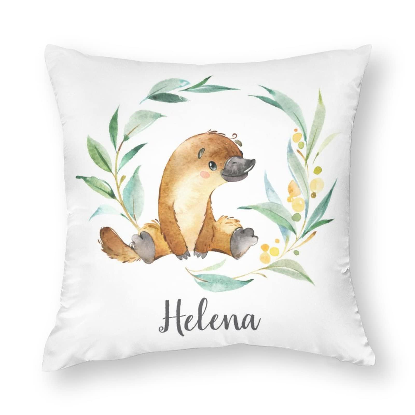 Custom Bush Baby Platypus Pillow Cover for Living Room - Soft Decorative Cushion Case for Sofa, Bed, Nursery & Home Decor