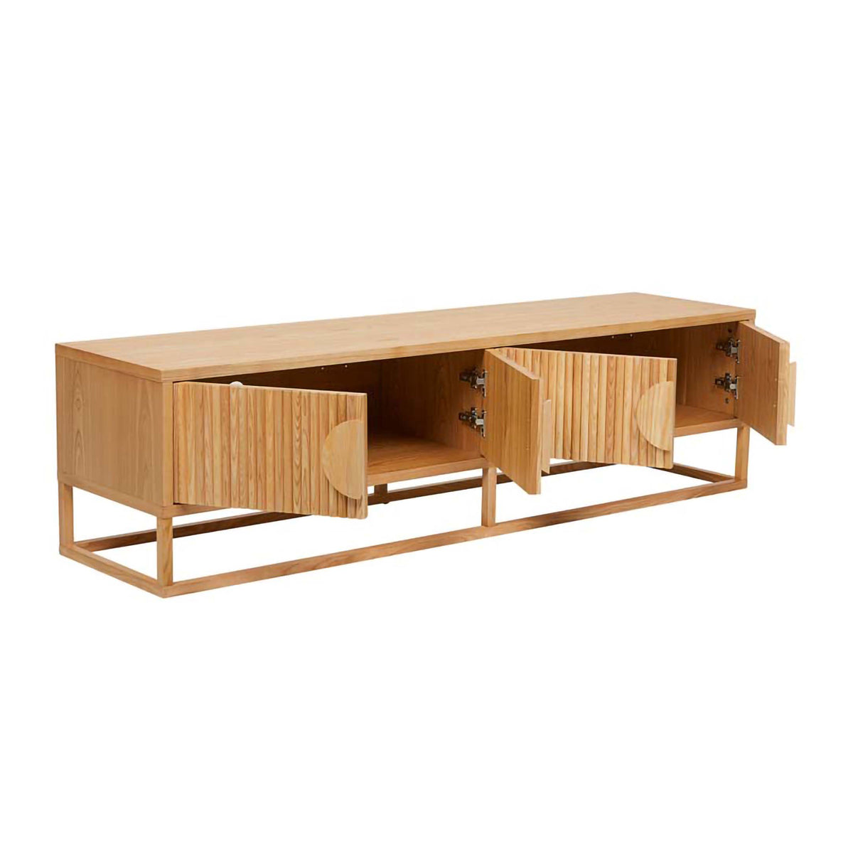Benjamin Ripple Entertainment Unit - Modern TV Stand with Storage for Living Room, Bedroom & Home Theater - Perfect for 65 Inch TV & Media Storage
