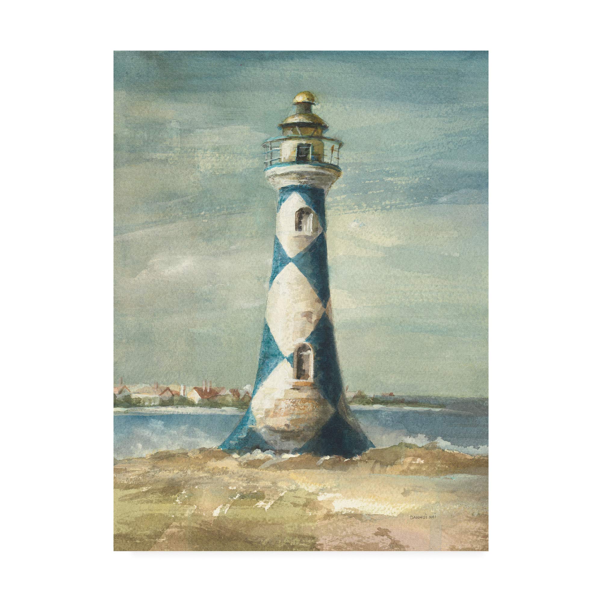 Danhui Nai Lighthouse IV Fine Art Print - 35x47 Inch Coastal Wall Decor for Living Room, Bedroom & Office