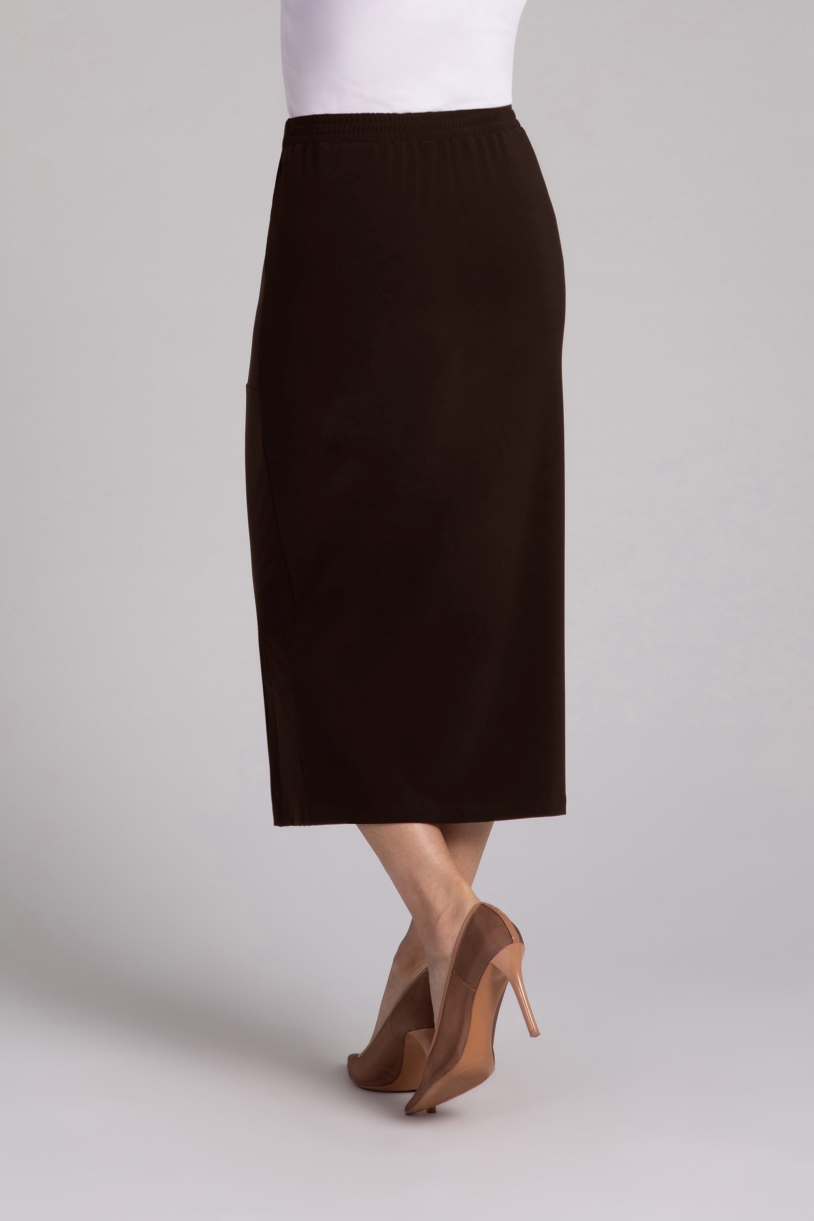 Hepburn Skirt in Chocolate Brown - Vintage A-Line Midi Skirt for Women | Perfect for Office, Date Night & Fall Fashion Outfits