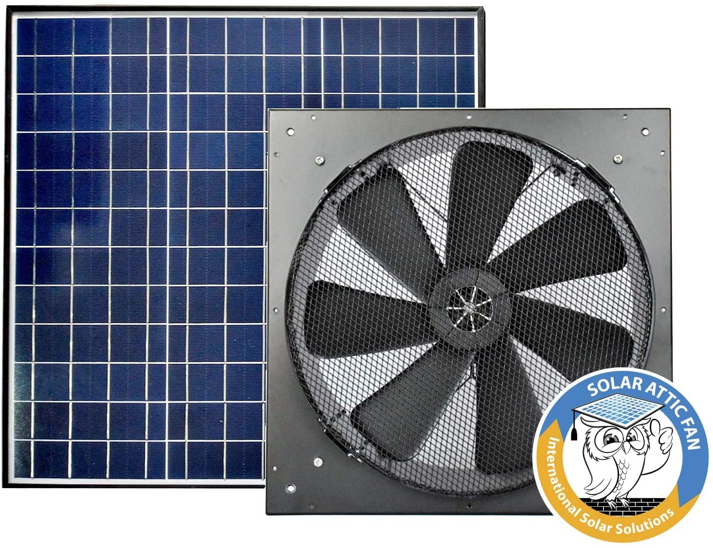 iSolar 40W-GAB Solar Attic Fan - 100% Solar Powered, All-in-One Design for Year-Round Attic Ventilation - Keep Your Home Cool & Energy Efficient - Perfect for Hot Climates & Home Comfort Improvement - HGTV's Bryan Baeumler Recommended