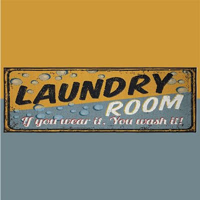 Laundry Yellow/Grey Bubbles