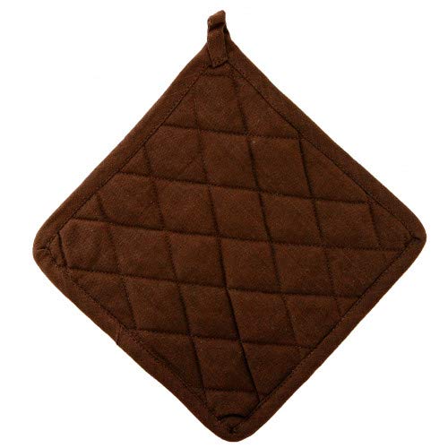 Premium Chocolate Brown Pot Holders Set of 2 - Heat Resistant Kitchen Oven Mitts for Cooking, Baking & Grilling - Ideal for Hot Pans, Baking Trays & BBQ Accessories