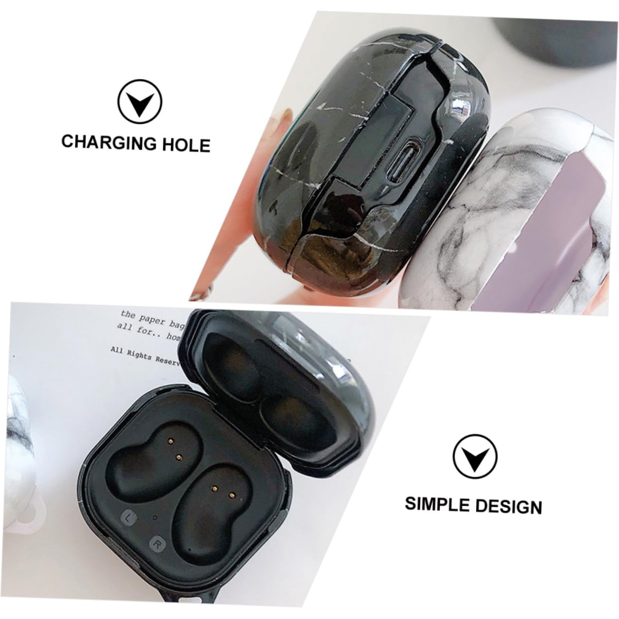 Angoily 1pc Durable Headphone Case with Carabiner - Protective Earbud Carrying Pouch for AirPods, Wireless Earphones & Computer Headsets - Perfect for Travel, Gym & Daily Commute