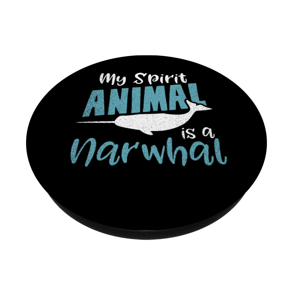Narwhal Spirit Animal PopSockets PopGrip - Swappable Phone Grip for iPhone, Samsung & Tablets - Perfect Gift for Animal Lovers & Phone Accessories
