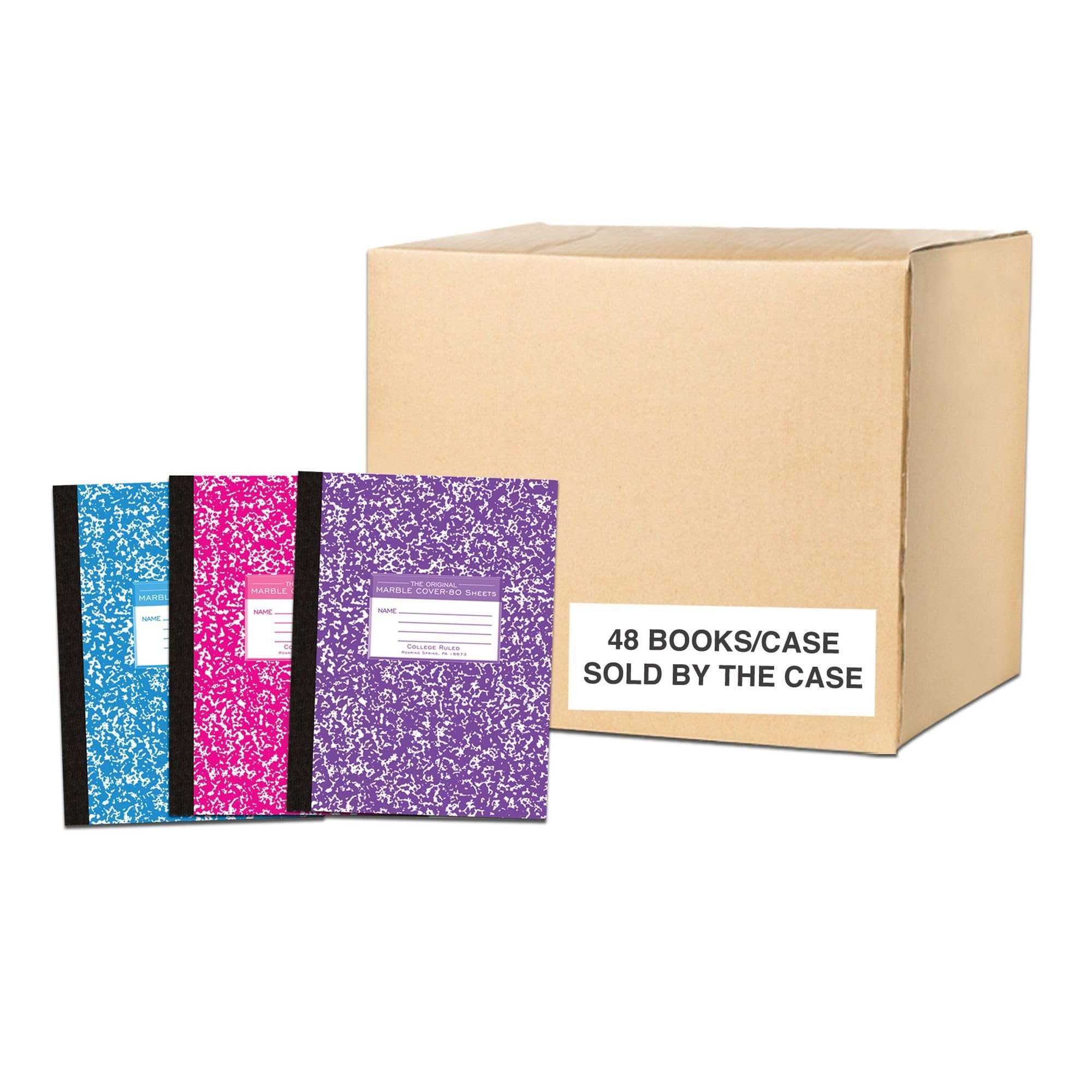 Roaring Spring Colored Composition Notebook - Case of 48, College Ruled, 80 Sheets, 15# White Paper, 10.25