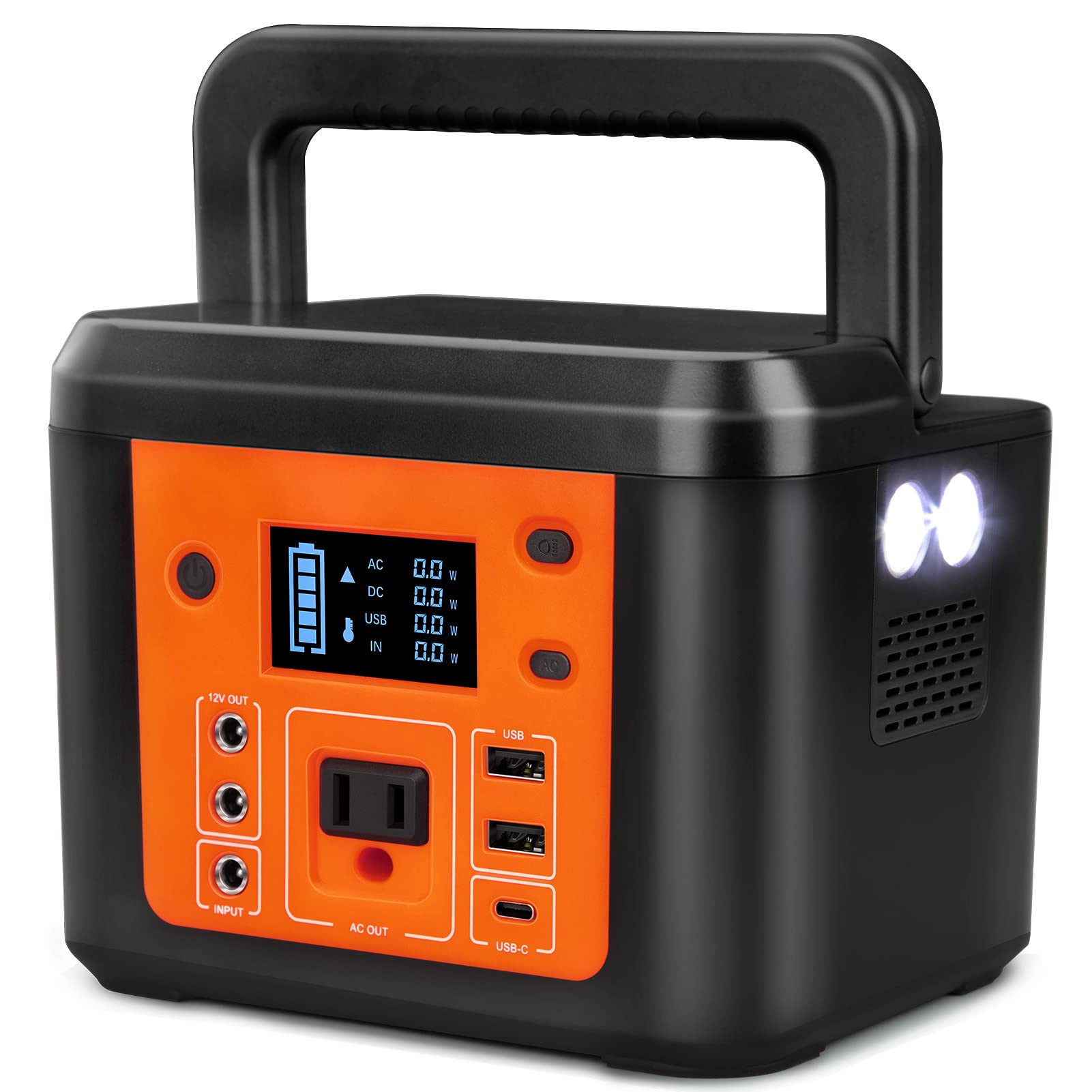 HAUSPROFI 222Wh Portable Power Station - 60000mAh Solar Generator with 110V/200W AC Outlet, Flashlight & Emergency Power for Camping, Hunting, CPAP Machines & Outdoor Adventures