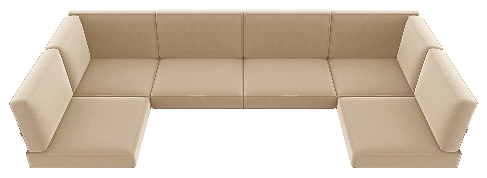 LayinSun 14-Piece Outdoor Furniture Replacement Cushions for 6-Seat Patio Rattan Wicker Sectional Sofa Set - Waterproof & UV Resistant Cushion Covers - Perfect for Backyard, Poolside & Garden Conversation Areas