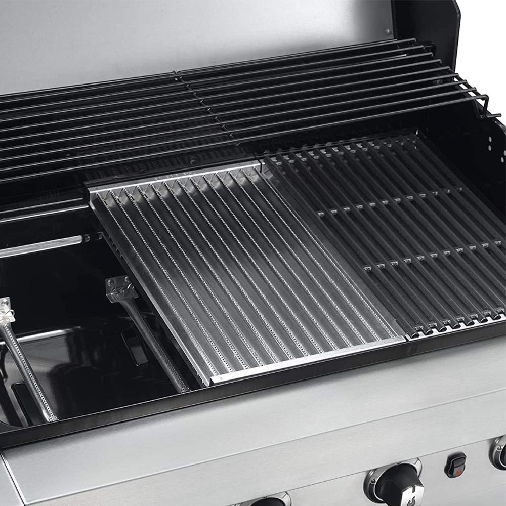 Premium Cast Iron Grill Grates & Stainless Steel Emitter Plates Replacement for Charbroil Commercial Infrared 4-Burner Gas Grills (Models 463242715, 463242716, 463276016, 466242715, 466242815, 463257520) - Durable BBQ Accessories for Outdoor Cooking, Backyard Parties & Grilling Enthusiasts