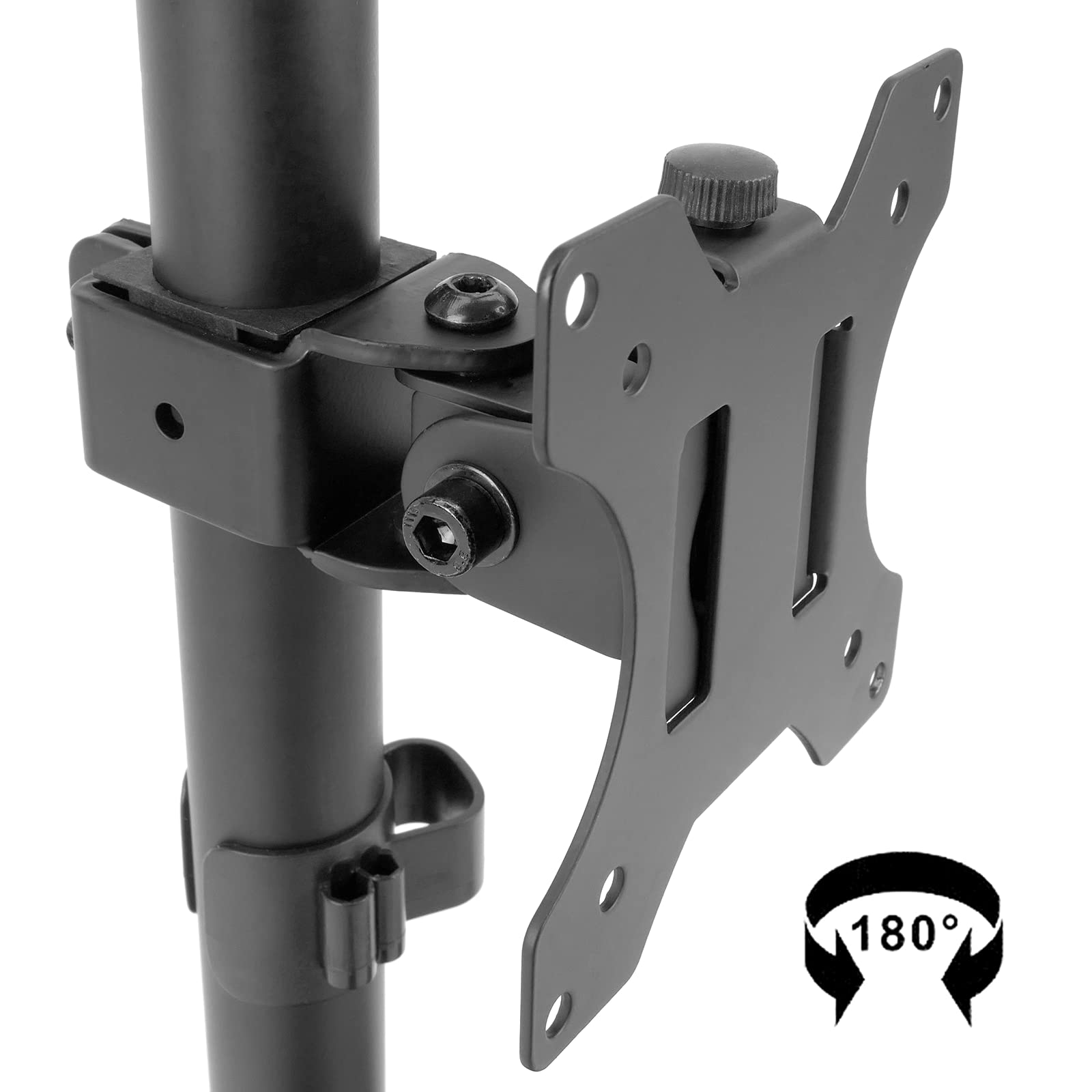 BEMATIK.COM Cablematic – Dual Vertical Monitor Stand with VESA 75/100 Mount - Perfect for Office Workstations & Gaming Setups
