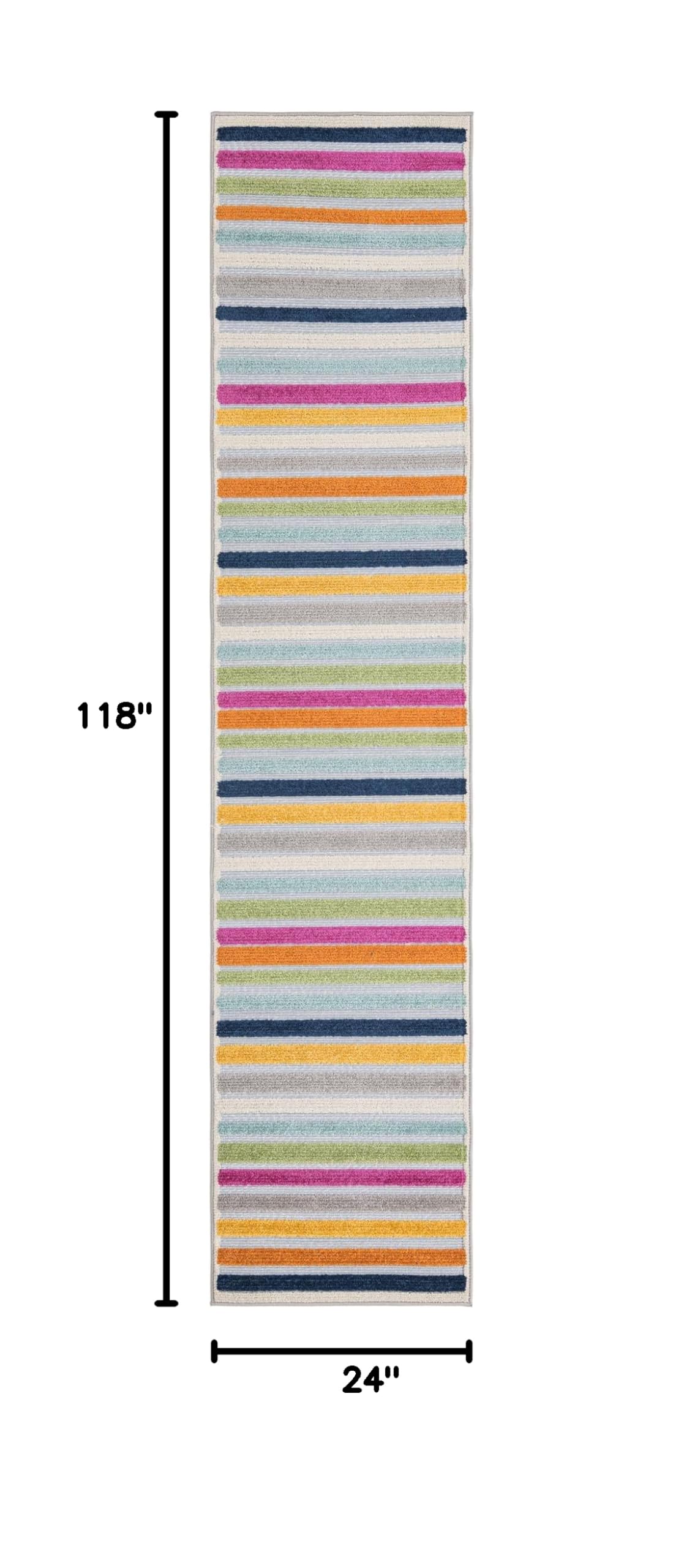Aruba Outdoor Collection 10 Ft Runner Gray Low-Pile Rug - Waterproof & Durable for Patio, Deck, Poolside - Perfect for Hallways & Entryways - Rugs.com