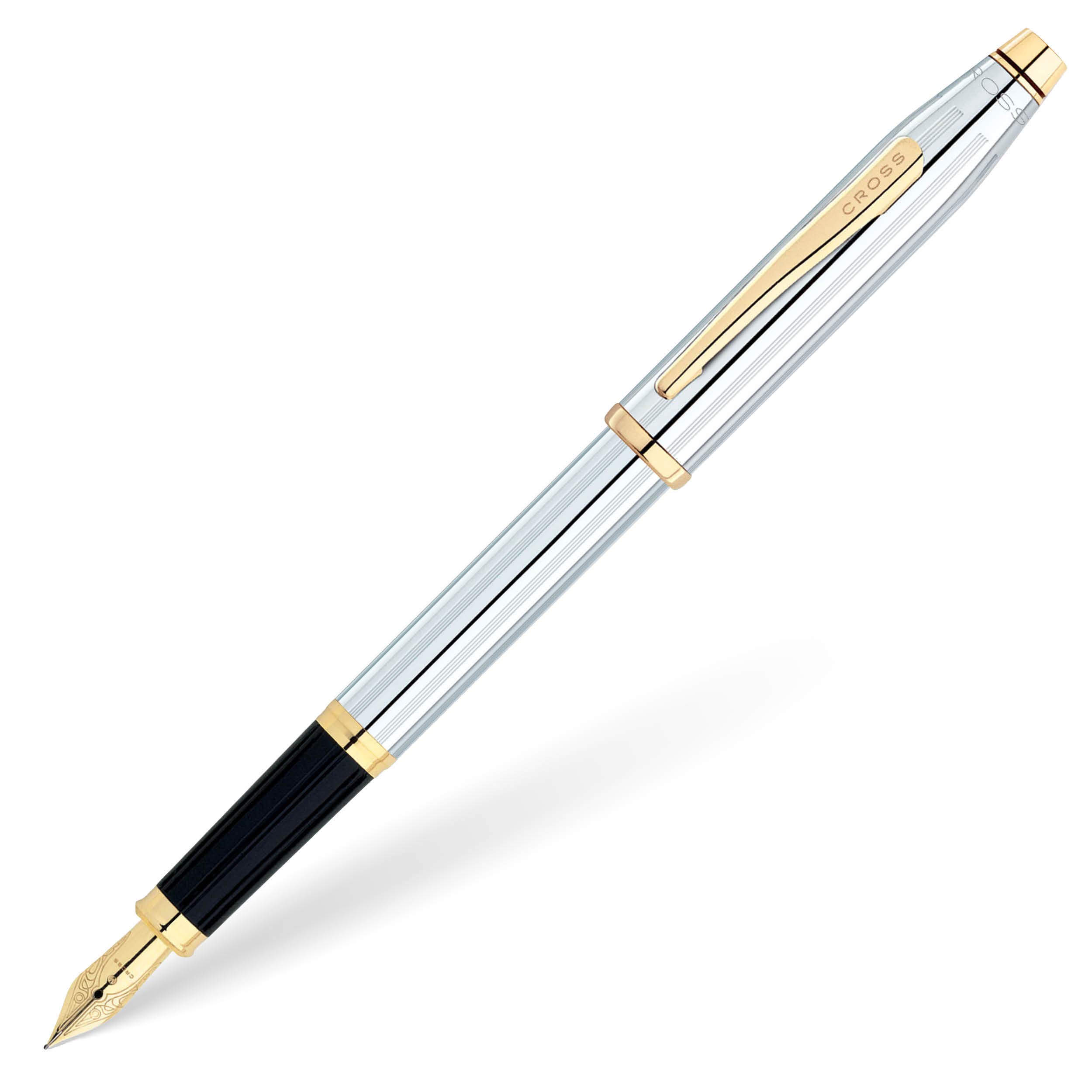 Cross Century II Refillable Fountain Pen with Fine Nib - Premium Medalist Chrome Finish - Elegant Writing Instrument for Professionals & Students - Includes Luxury Gift Box - Perfect for Office, School & Special Occasions