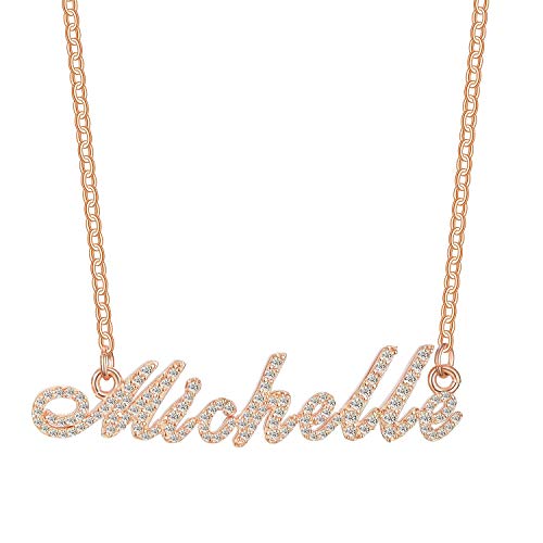 CZ Pave Name - Rose Gold