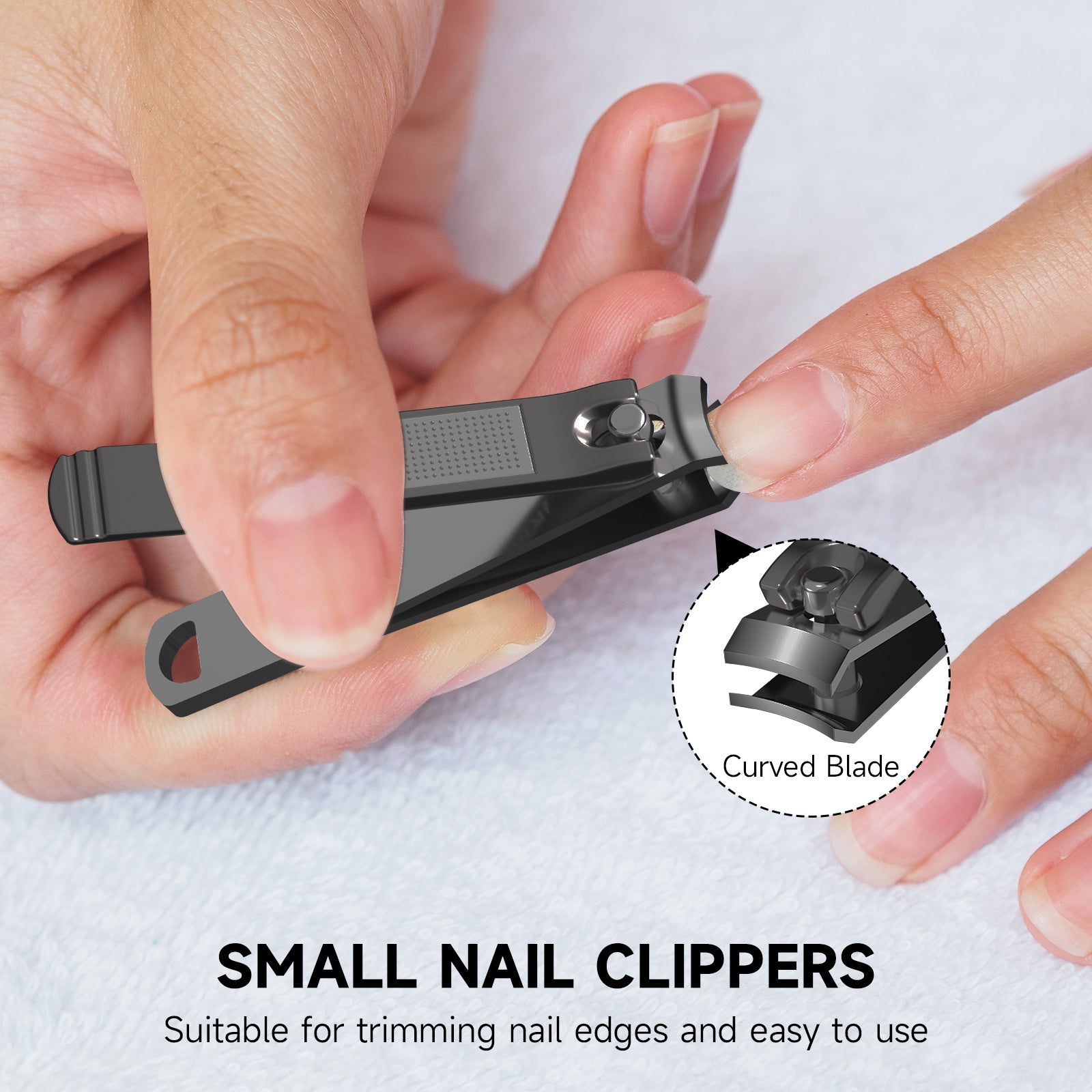 Premium Stainless Steel Nail Clipper Set with Nail File & Travel Case - 2 Pack for Fingernails & Toenails - Perfect for Home, Travel, and Grooming Kits