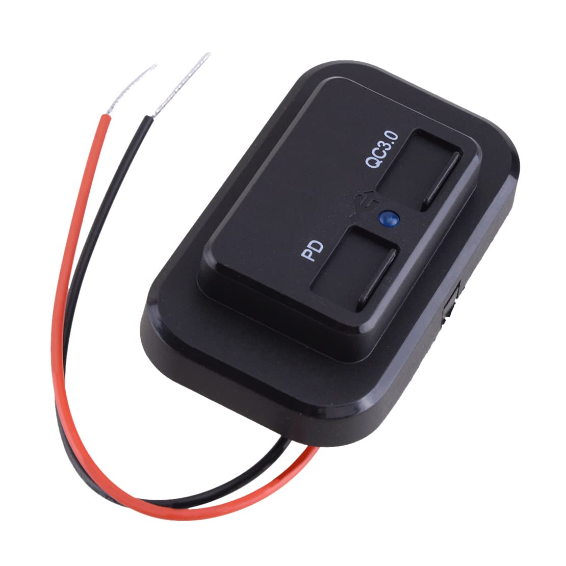 12V-24V 4.8A Dual USB Car Charger with PD & QC3.0 Fast Charging - Waterproof LED Power Outlet for Truck, Boat, RV - Perfect for Road Trips & Marine Adventures